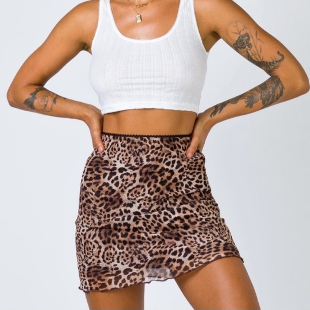 Vinay Leopard Mini Skirt